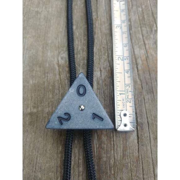 Handcrafted Trionimo Tile Bolo Tie, Game Lover Gift - Picture 10 of 10